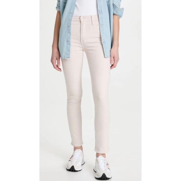 MOTHER Denim - Mother The Dazzler Hover Jeans 27 Date Night Pastel Pink Peach High Rise